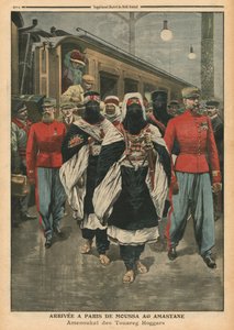 Moussa Ag Amastane arriva a Parigi, illustrazione da 